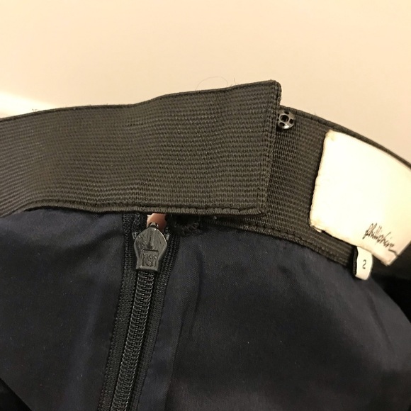 3.1 Phillip Lim Ruffle Mini Skirt 2 navy blue black - Picture 9 of 14